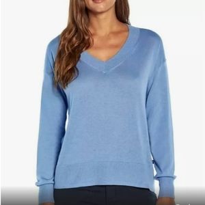 GAP Sweater, V-Neck, English Manor Blue, Size Large, NWT